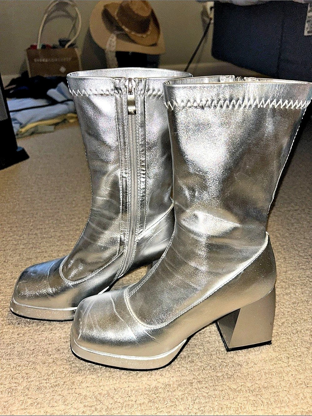 Silver Heeled Boots